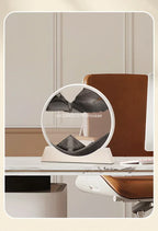 3D Moving Sand Art Frame – Dynamic Liquid Hourglass for Office Home Decor