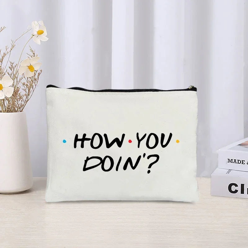 Canvas Friends Makeup Bag – Eco-friendly Cosmetic Organizer for Travel