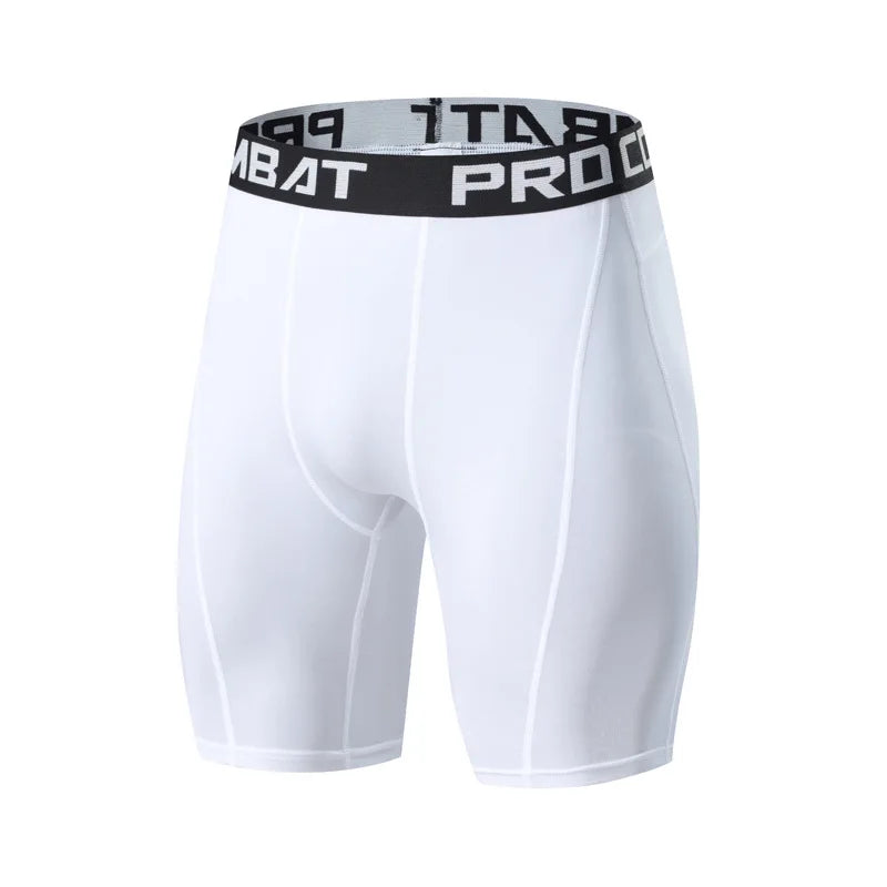 Men Compression Training Shorts – Elastic Gym Leggings for Bodybuilding Workout