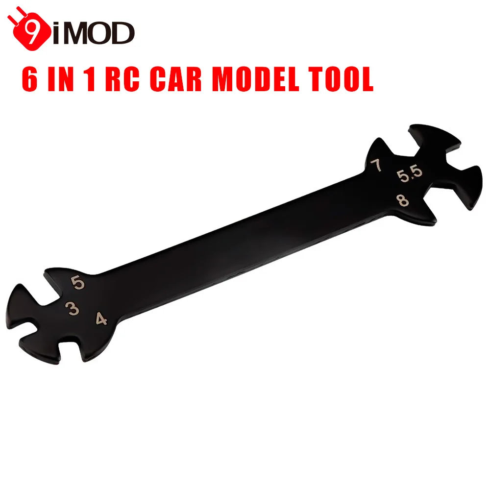 Multifunction 6-in-1 Repair Wrench – Precision Nut Spanner for RC Models