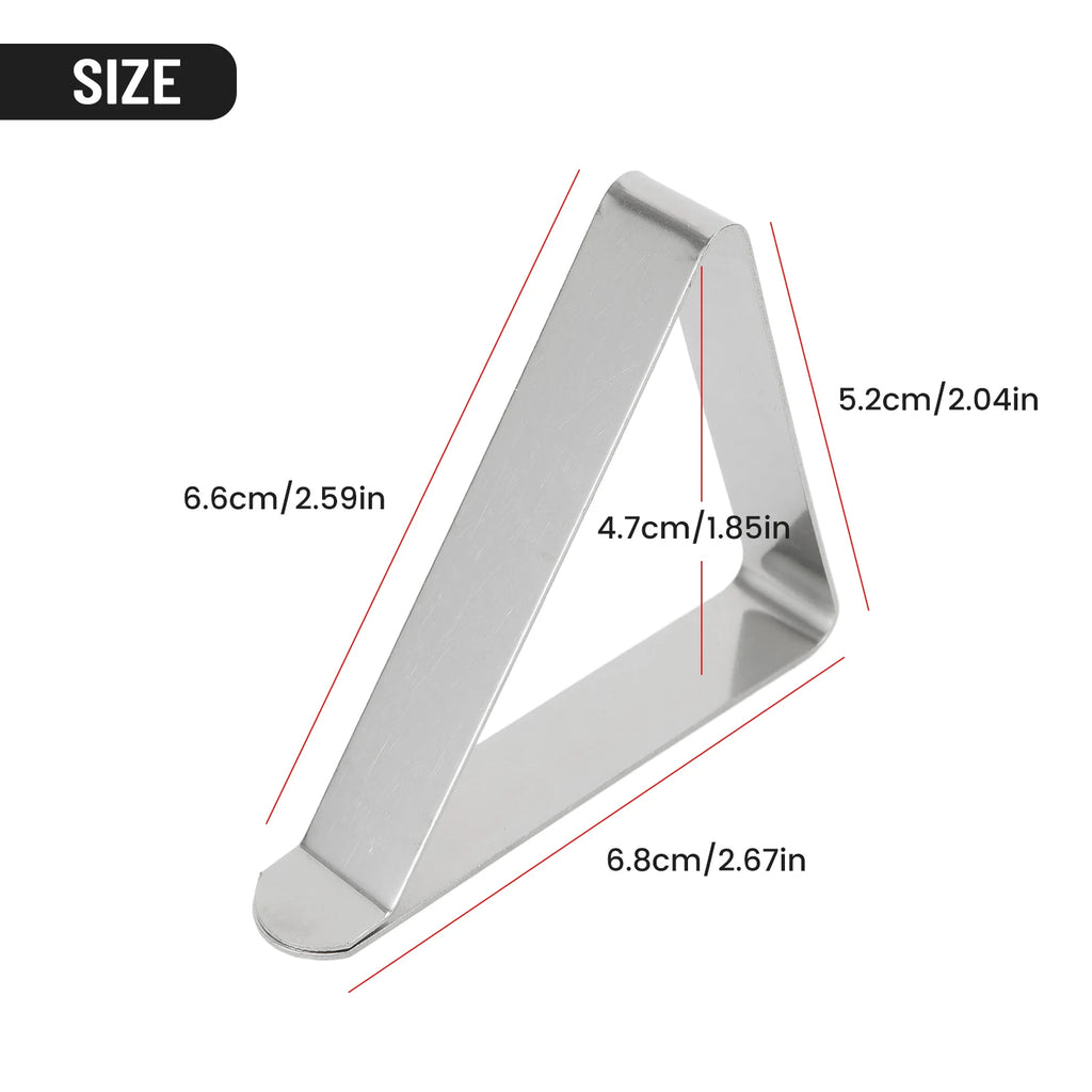 Stainless-Steel Tablecloth Clips – Adjustable Holders for Picnic and Wedding