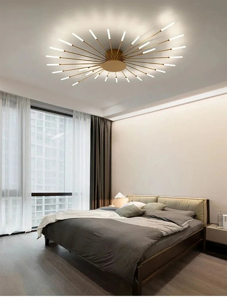 Modern Fireworks LED Ceiling Lamp – Decorative Chandelier for Living Room