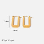 316L Stainless Steel Waterproof Earrings – Minimalist Jewelry for Vacation