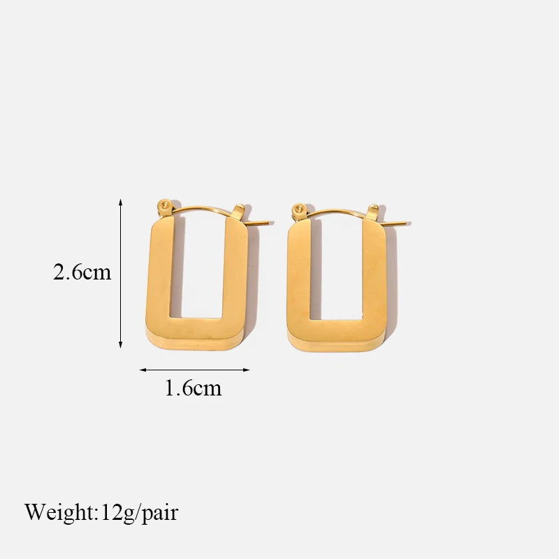 316L Stainless Steel Waterproof Earrings – Minimalist Jewelry for Vacation