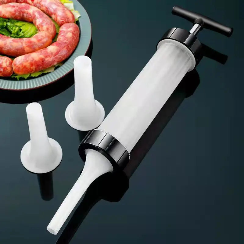Manual Sausage Stuffer – Plastic Filling Tool for Homemade Meat Processing