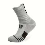 Cotton Mid-calf Socks – Solid Colour Daily Wear for Men