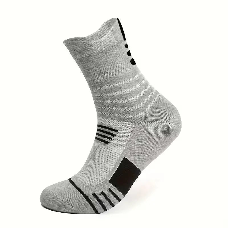 Cotton Mid-calf Socks – Solid Colour Daily Wear for Men