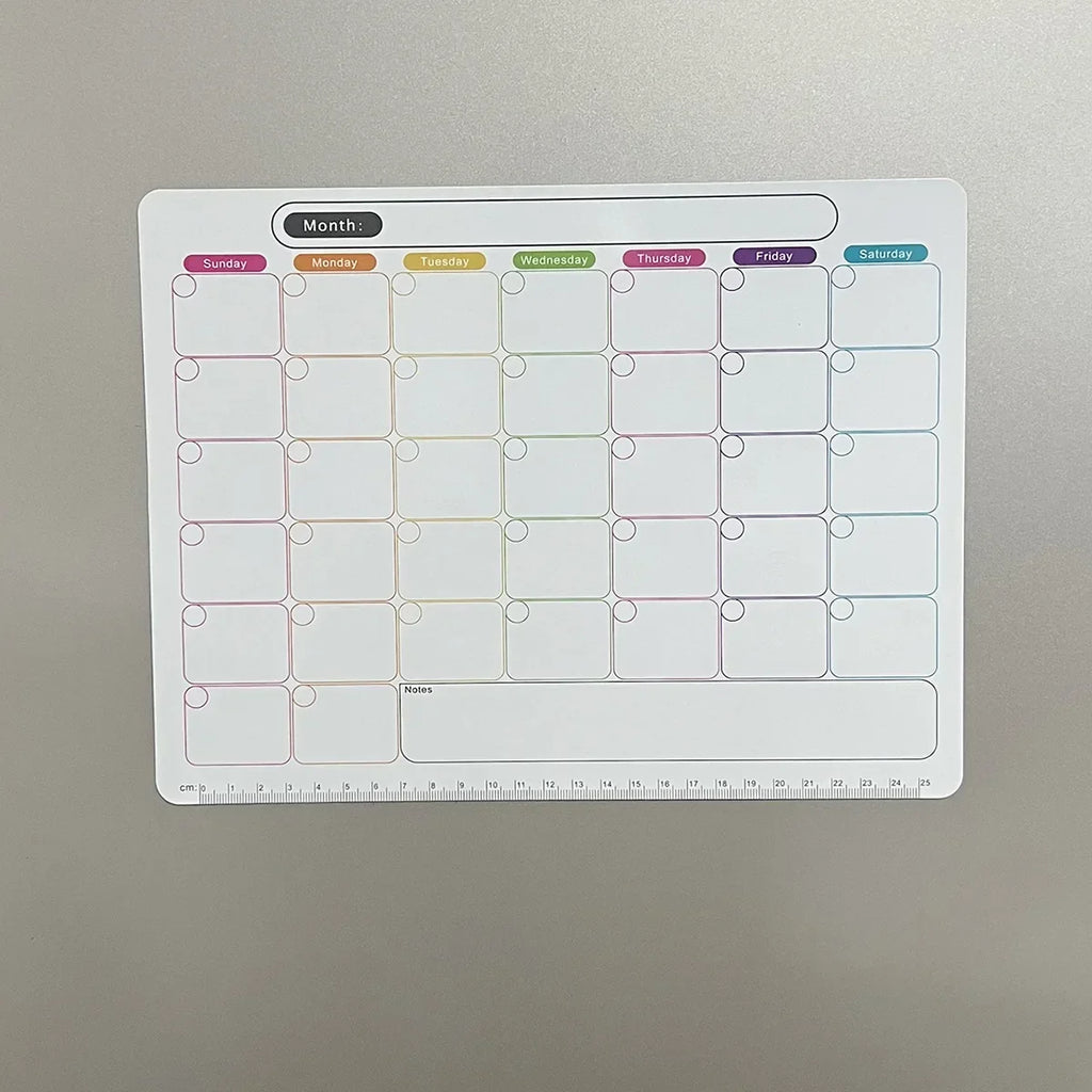 Magnetic Dry Erase Calendar – Monthly Weekly Planner for Kitchen Fridge