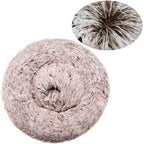 Plush Round Pet Bed – Soft Warm Nest for Large and Medium Dogs or Cats