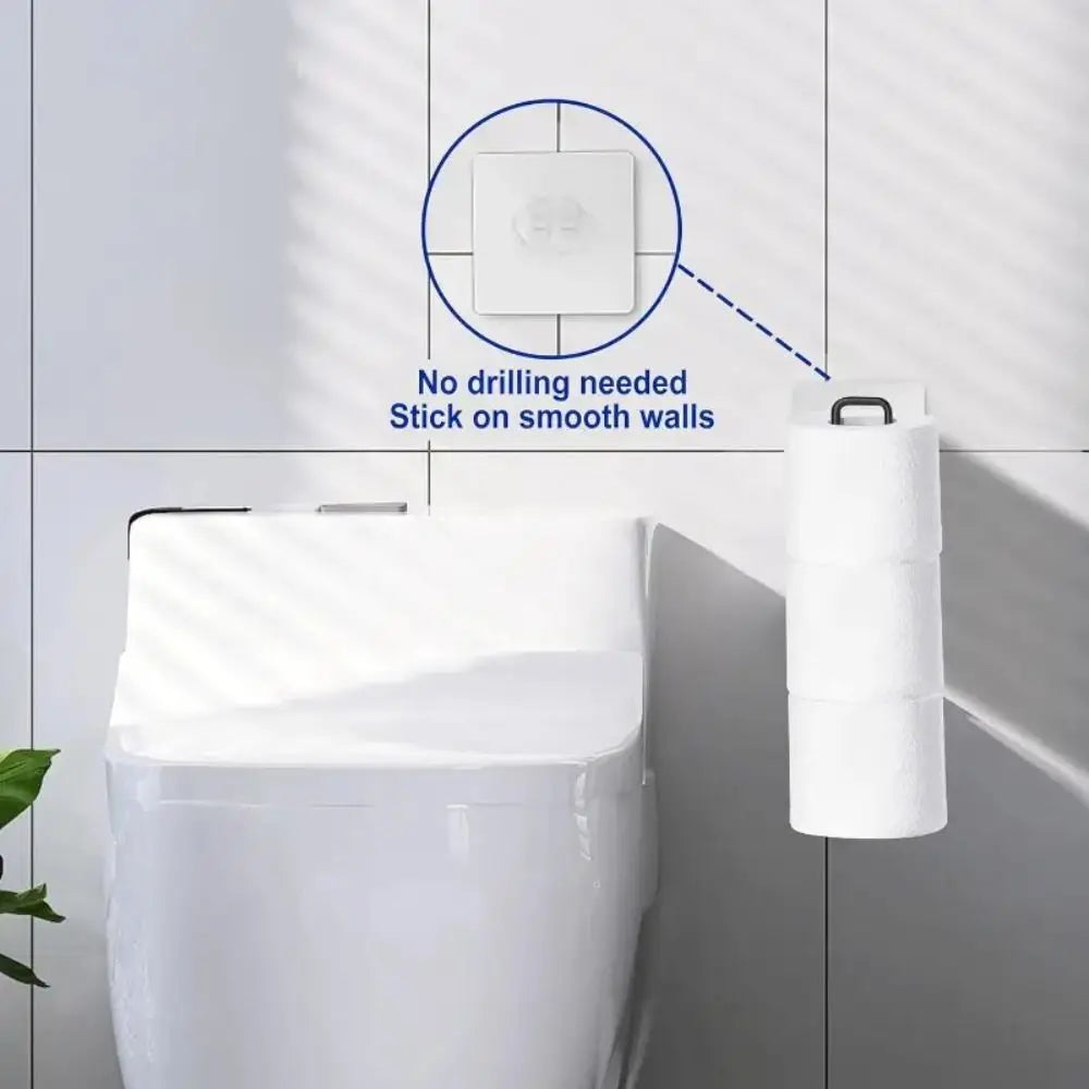 Wall Mounted Paper Towel Holder – Adhesive Bathroom Kitchen Organizer