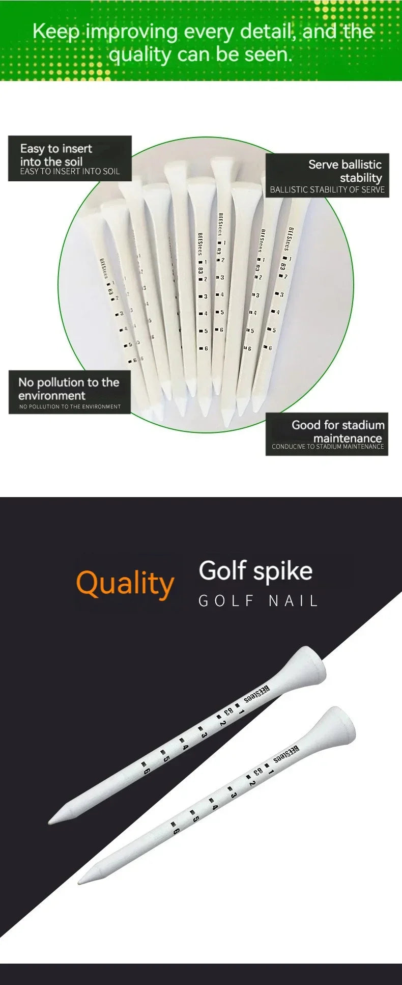 Wooden Golf Tees – Durable Stabilizer for Accurate Ball Driving