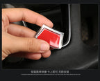 Aluminum S-Line Steering Wheel Emblem – Decorative Car Interior Accessory
