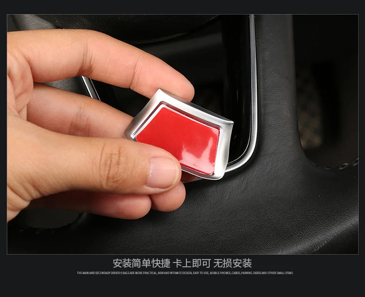 Aluminum S-Line Steering Wheel Emblem – Decorative Car Interior Accessory