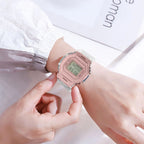 Transparent Digital Sport Wristwatch – Unisex Timepiece for Kids and Adults