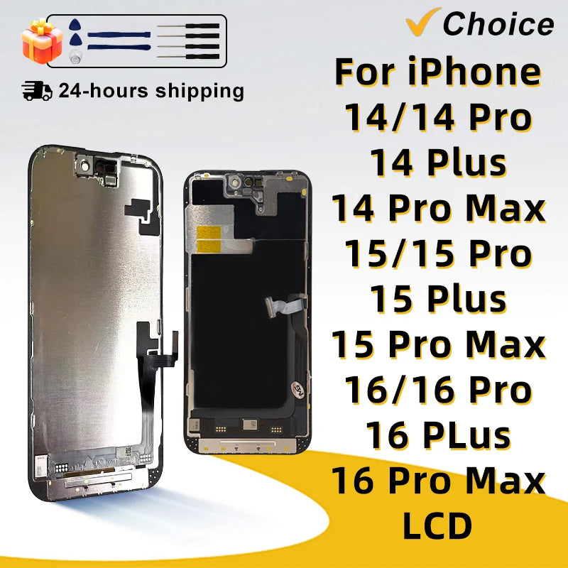 OLED Display Screen Replacement for iPhone 13 14 15 16 Pro Max with Touch