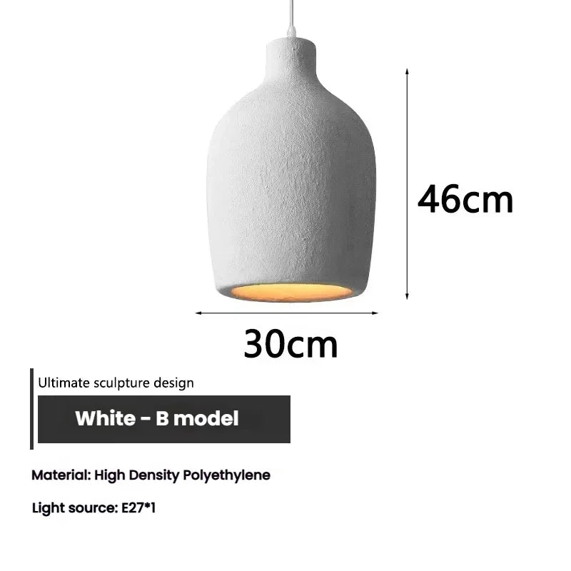 Wabi Sabi LED Chandelier – Modern Minimalist Pendant Light for Dining Room