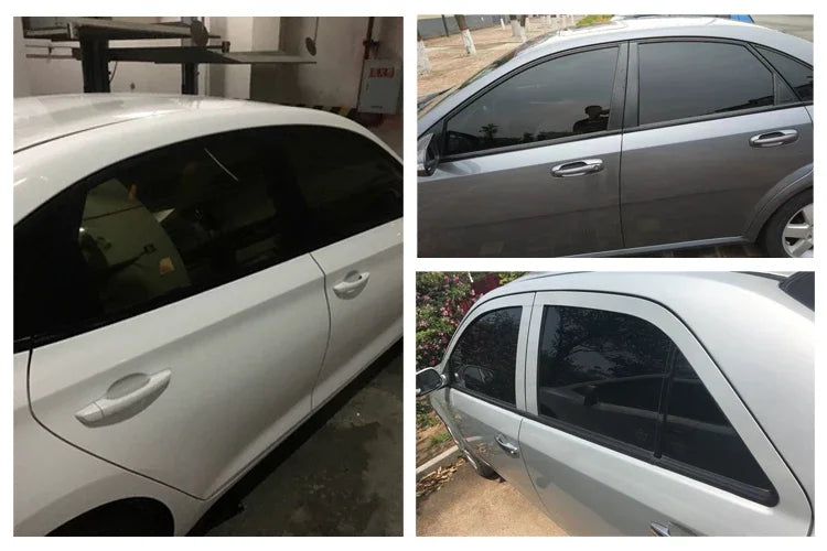 Self-Adhesive Window Tint Film – Black UV Privacy Protector for Auto and Home