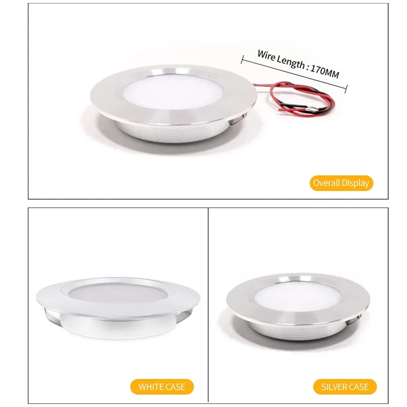 Ultra-thin LED Downlight – 3W Embedded Spotlight for Kitchen and Bathroom