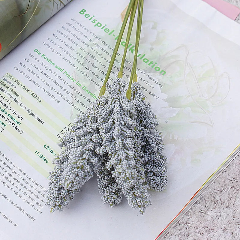 Artificial Lavender Flowers – PE Plastic Plant Bouquet for Home Table Decor