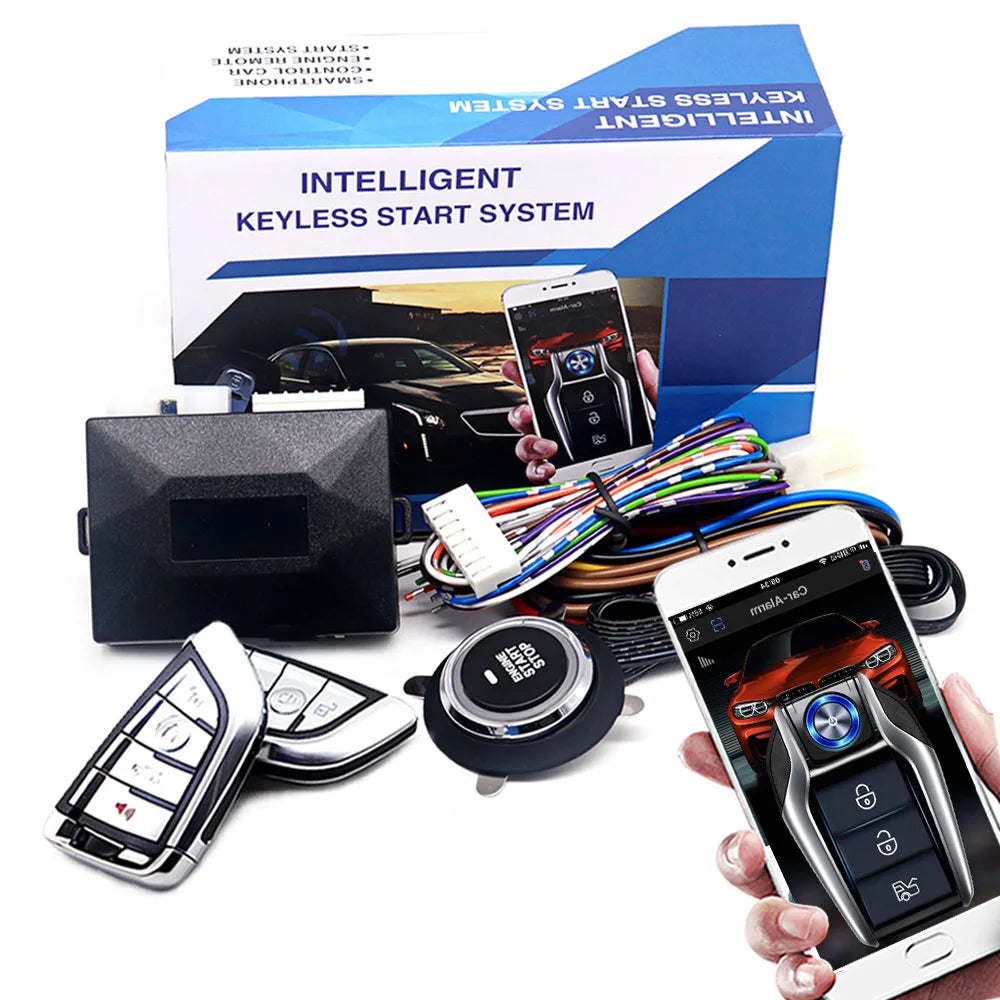 Universal Car Alarm System – Push Button Remote Start for Vehicle Security