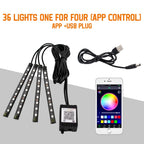 RGB LED Car Interior Light – Wireless Music Control for Auto Atmosphere