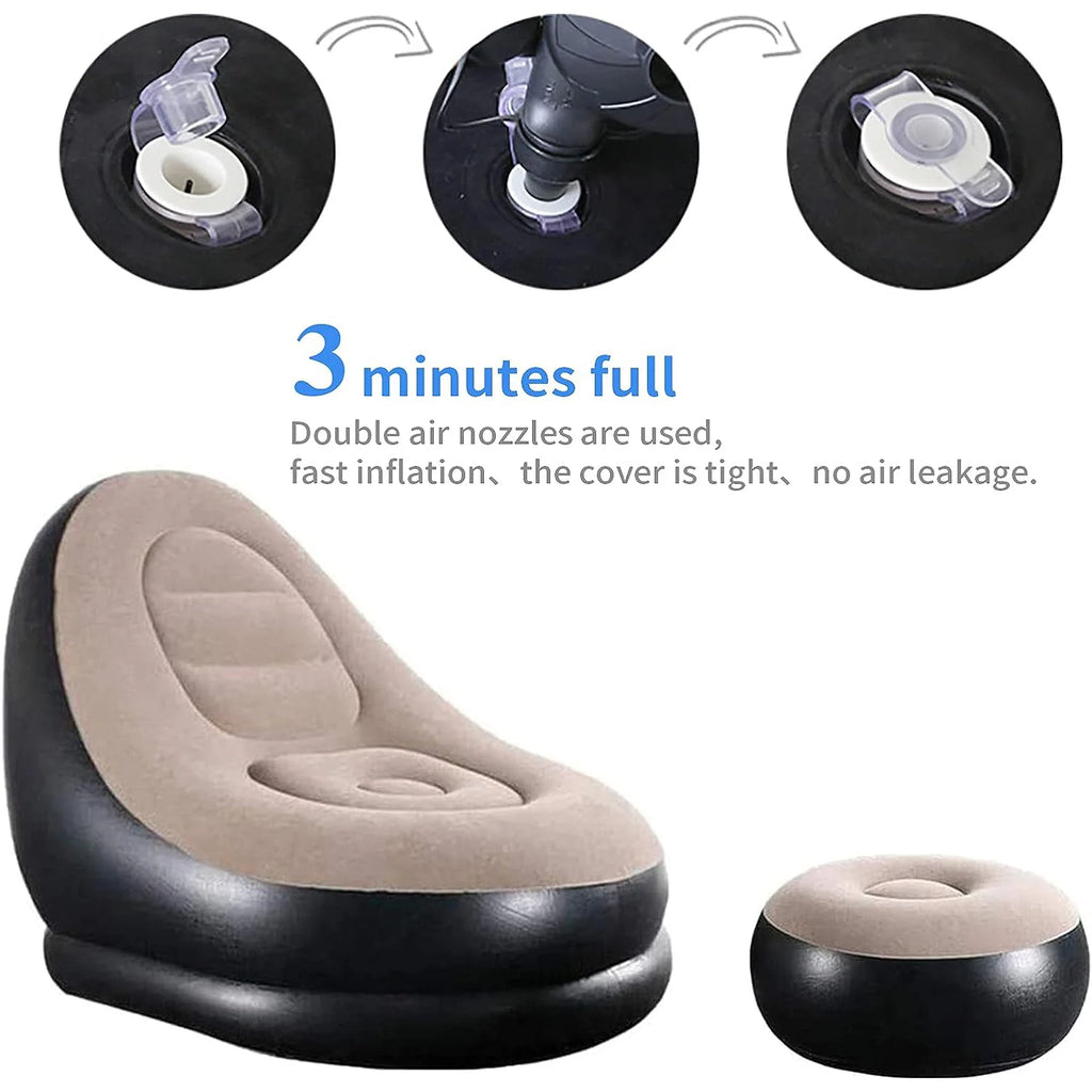 Inflatable Air Sofa Bed – Portable Foldable Recliner for Outdoor Camping