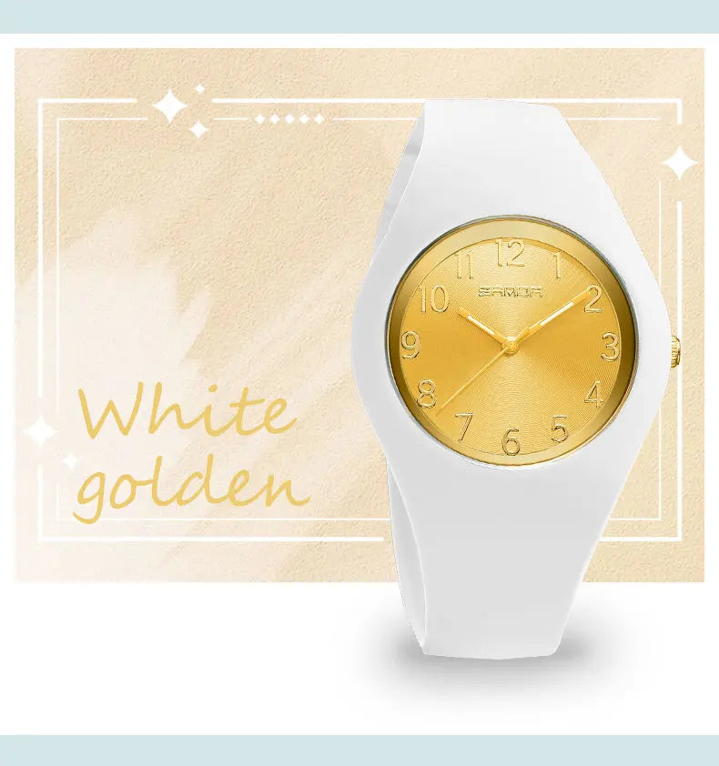 Silicone Quartz Wristwatch – Lightweight Sport Clock for Students