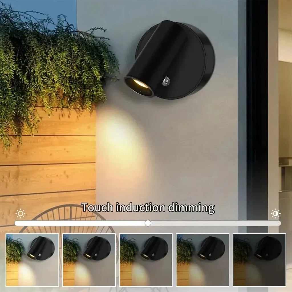 Wireless Magnetic LED Wall Light – Rechargeable Dimmable Lamp for Room Decor