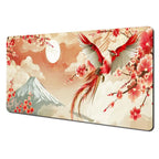 Wave and Sushi Desk Mat – Non-Slip Rubber Mouse Pad for Office and Gaming