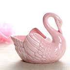 Swan Shaped Ceramic Pot – Multi-function Decor for Jewelry and Candy