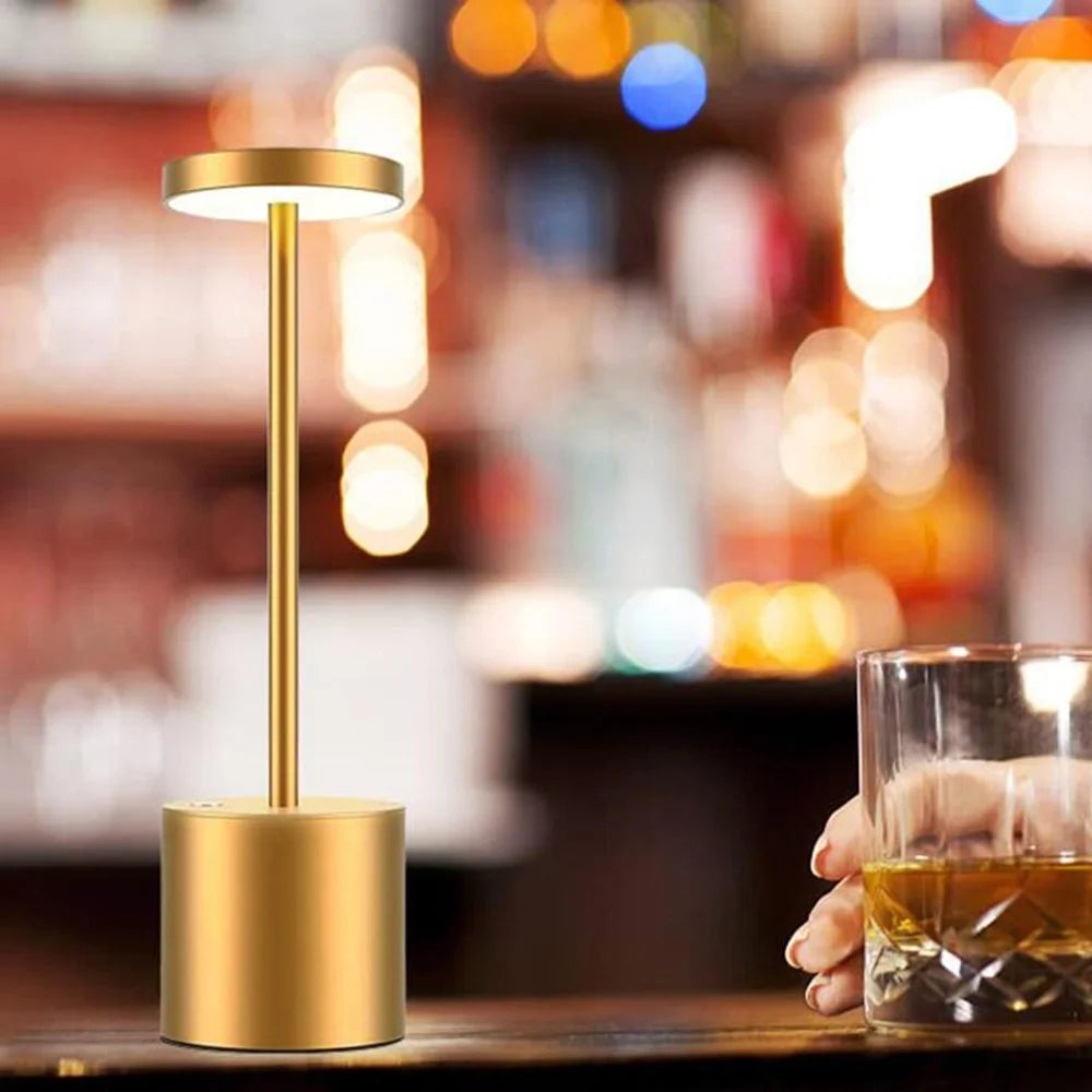 Rechargeable Table Lamp – Stepless Dimming Touch Light for Bedside Decor