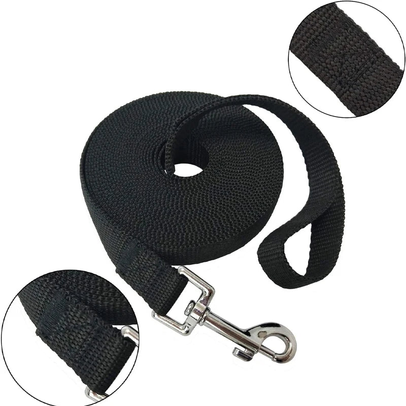 Durable Nylon Dog Leash – Long Training Lead for Small and Large Dogs