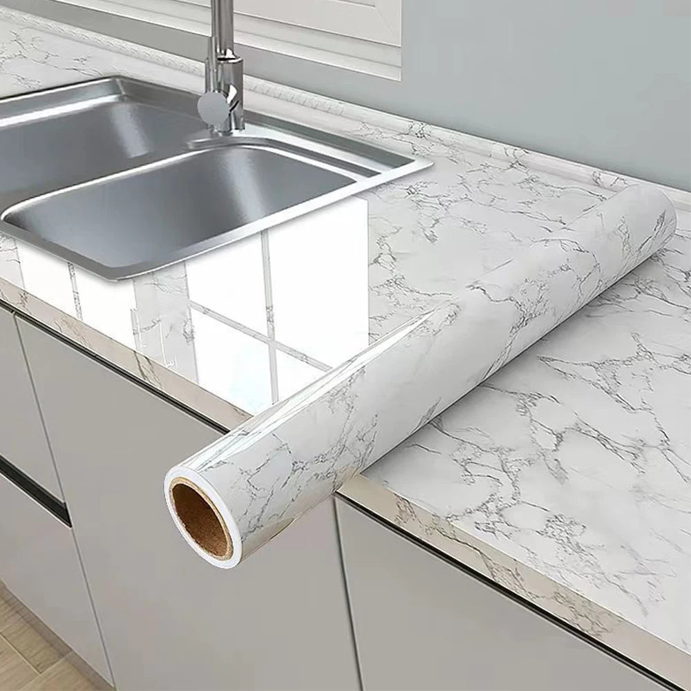Marble Contact Paper – Waterproof Self Adhesive Vinyl for Kitchen Countertops