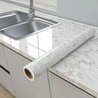 Self-Adhesive Marble Wallpaper – PVC Waterproof Film for Kitchen Renovation