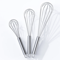 Stainless Steel Balloon Whisk – 8 10 12 Inch Wire Beater for Kitchen Cooking