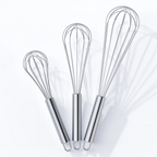 Stainless Steel Balloon Whisk – 8 10 12 Inch Wire Beater for Kitchen Cooking