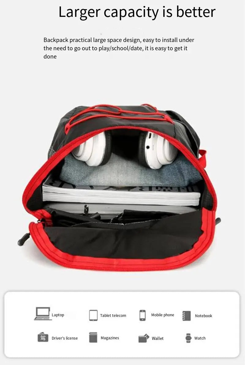 Folding Nylon Backpack – Lightweight Waterproof Bag for Camping and Hiking