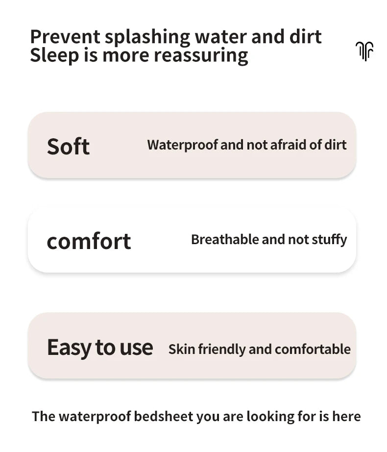 Waterproof Fitted Mattress Protector – Elastic Bed Cover for Home Bedding