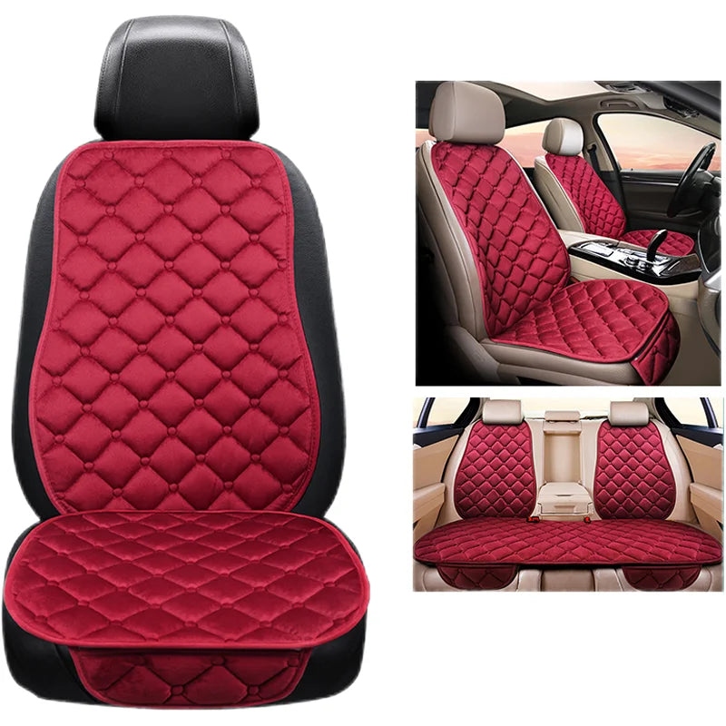 Universal Plush Car Seat Cushion – Winter Warmth for Automotive Interior