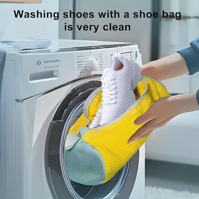 Padded Mesh Shoe Laundry Bag – Protective Sneaker Wash Net for Machine Cleaning