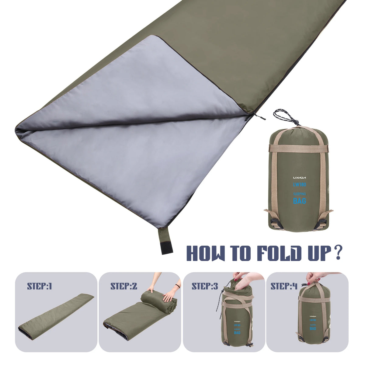 Ultralight Envelope Sleeping Bag – Compact Portable Gear for Camping Travel