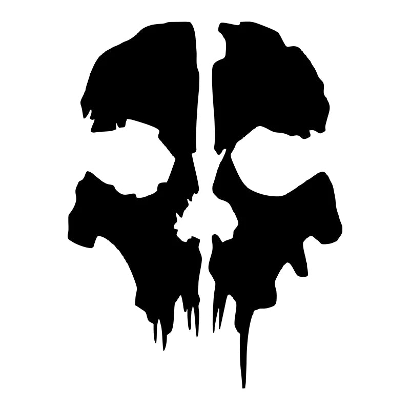 Call of Duty Ghost Skull Decal – Waterproof Vinyl Sticker for Car Windows