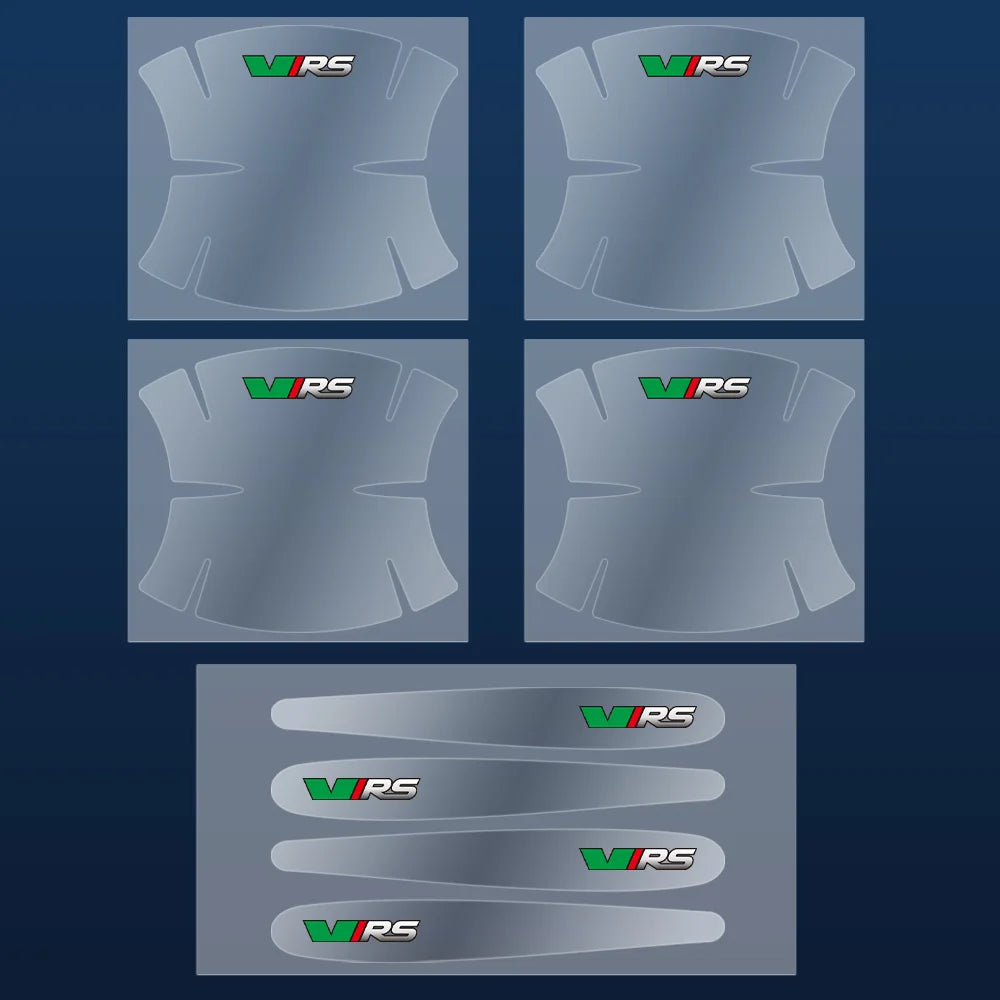 Transparent Car Door Handle Protectors – Anti-Scratch Film for Skoda Models