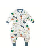 Cotton Split-Leg Sleeping Bag – 2.5Tog Quilted Kids Wearable Blanket for Sleep