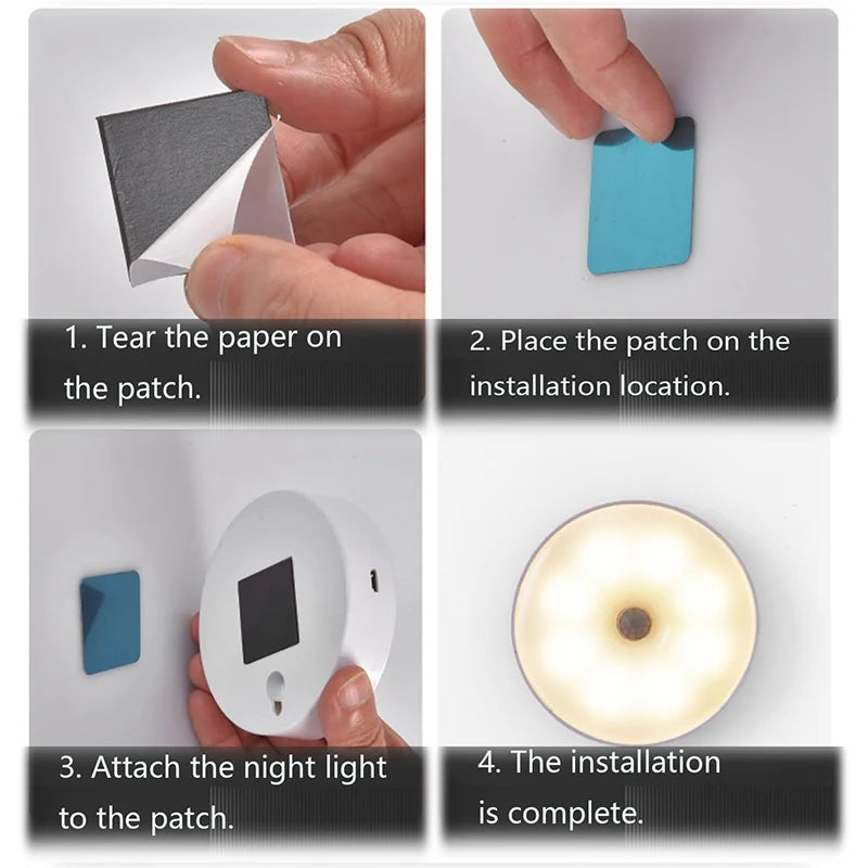 USB Rechargeable Motion Sensor Light – Magnetic Night Lamp for Home Bedroom