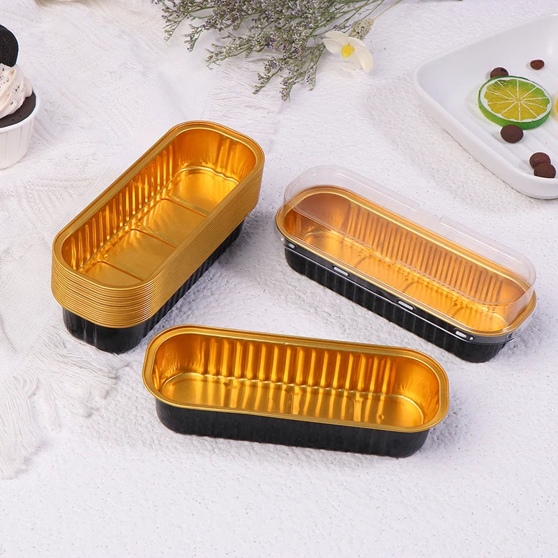 Aluminum Foil Mini Loaf Pans – 6.8oz Rectangular Containers for Home Baking