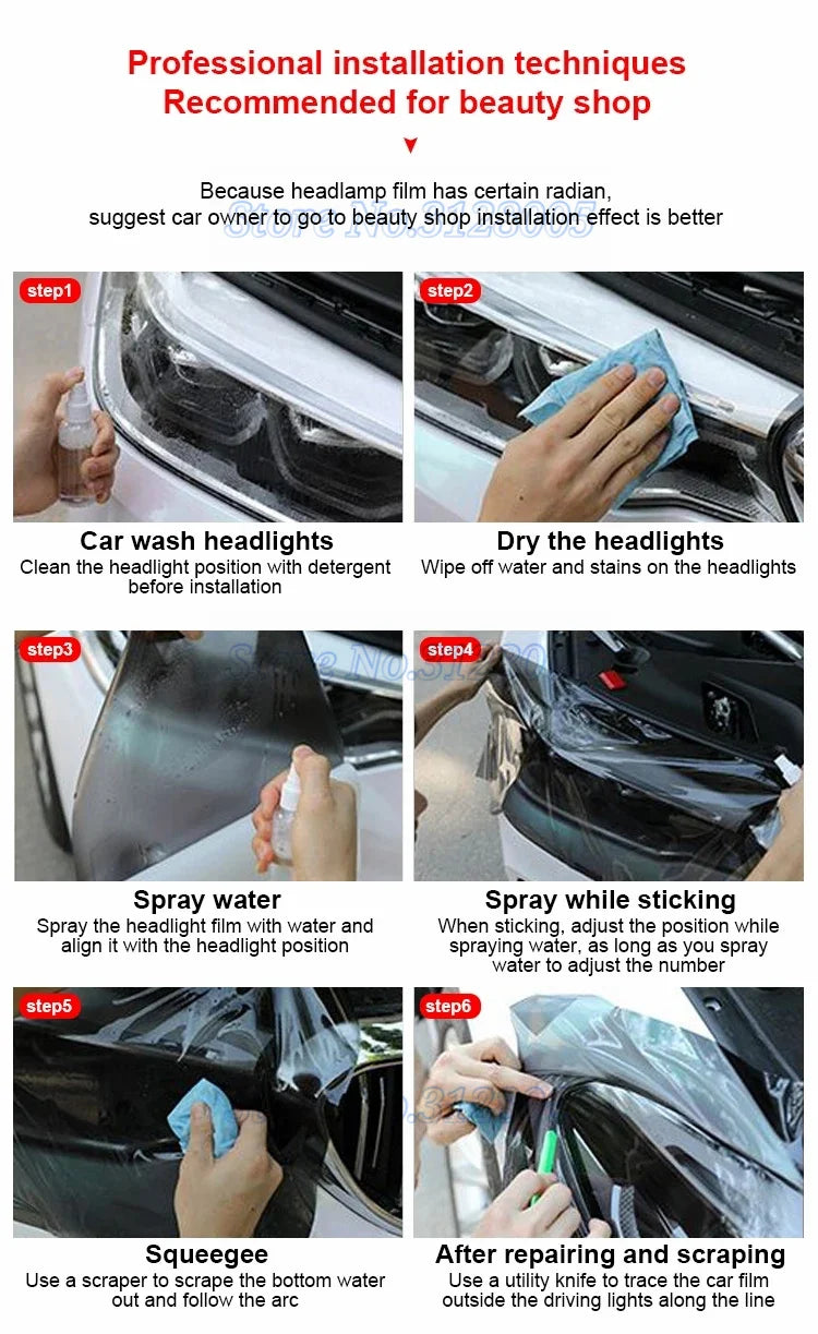TPH PPF Headlight Film – Anti-Scratch Protective Wrap for Car Tail Lights