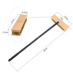 Brass Bristle Pizza Oven Brush – Long Wooden Handle for Kitchen Grill Cleaning
