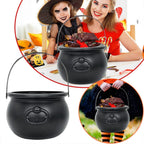 Large Plastic Cauldron – Halloween Candy Holder for Party Decorations