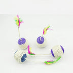 Sisal Scratching Ball Toy – Interactive Feather Kitten Trainer for Pet Play